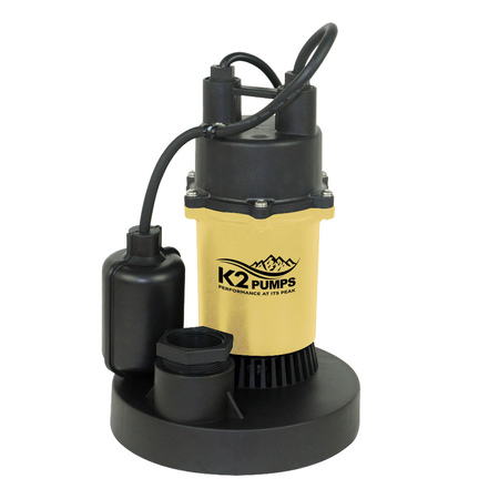K2 PUMPS 1/3 HP Sump Pump with Direct-in Tethered Switch SPA03301TDK